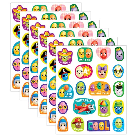 Teacher Created Resources® Jelly Bean Smelly Stickers, 6 Packs of 120